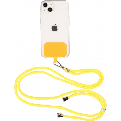 Cordon pour coque de téléphone portable + adaptateur universel, ruban de  suspension, jaune, rouge, noir, gris