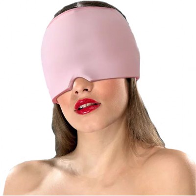 Masque / bonnet universel anti-migraine thérapie froid et chaud pour adulte - Rose