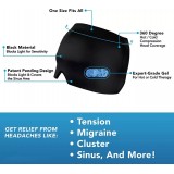 Masque / bonnet universel anti-migraine thérapie froid et chaud pour adulte - Bleu