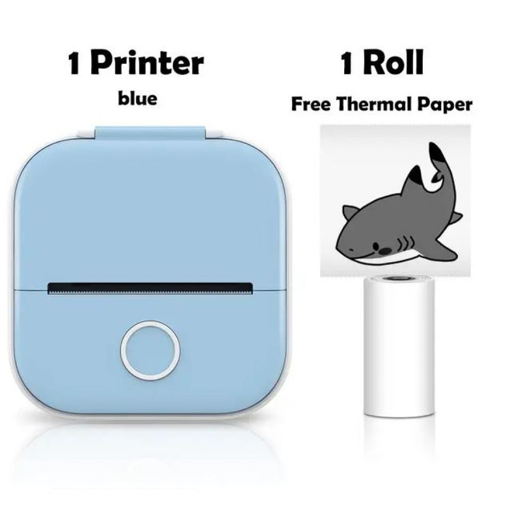 Pour Phomemo T02 3 rouleaux Bluetooth Imprimante Papier Thermique Étiquette  Papier 50mmx3m 5 Ans Bleu sur