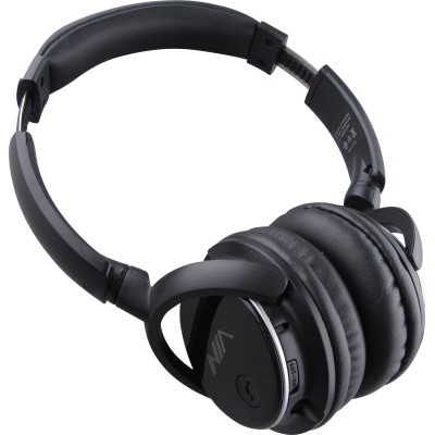 NIA Q1 Casque sans fil Bluetooth On-Ear avec microphone intégré, superb 4in1 Sound Input - Noir