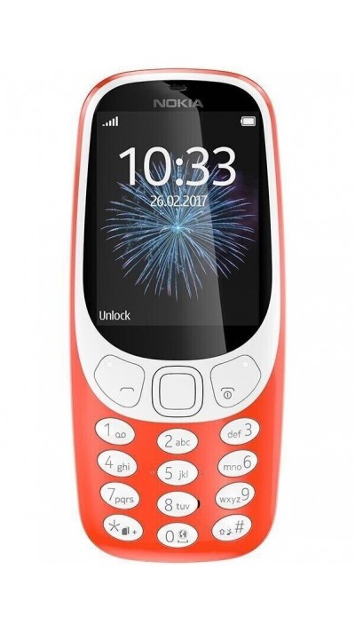 Nokia 3310 - 2G (T1030) - Téléphone portable néo-rétro - Rouge