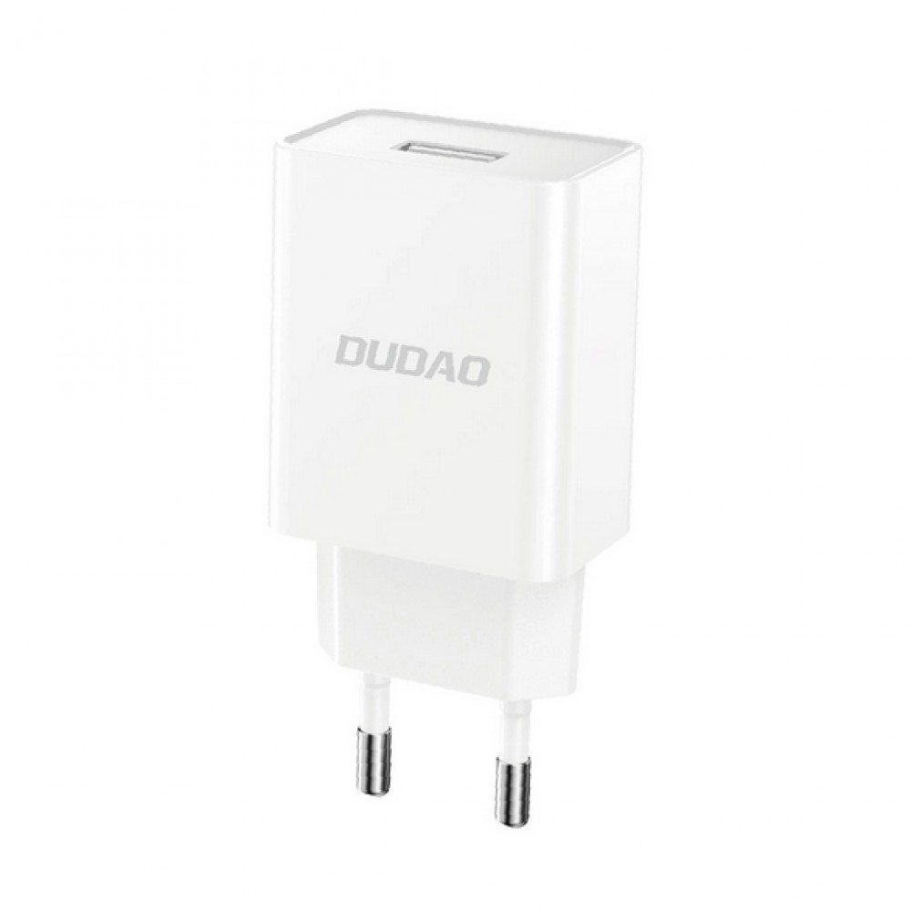 Pack Ladestecker Adapter USB-A 10W + Ladekabel USB-A 2.1A auf USB-C Dudao - Weiss