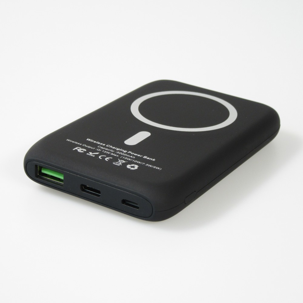 Batterie externe portable sans fil 2 en 1 magnet MagSafe et support pour  téléphone 15W Power Bank, 5000mAh - Noir - Acheter sur PhoneLook