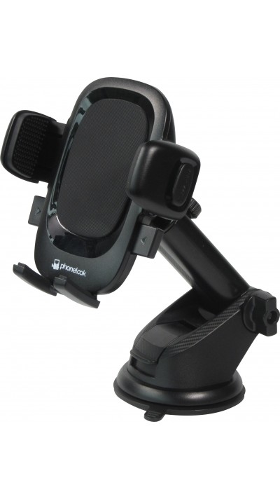 Support universel de téléphone voiture robuste à 360 degrés pare-brise & tableau de bord - PhoneLook - Noir