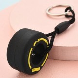 Porte-clés / bijoux universel - Pneu "P Zero" Pirelli F1 Sport - Jaune