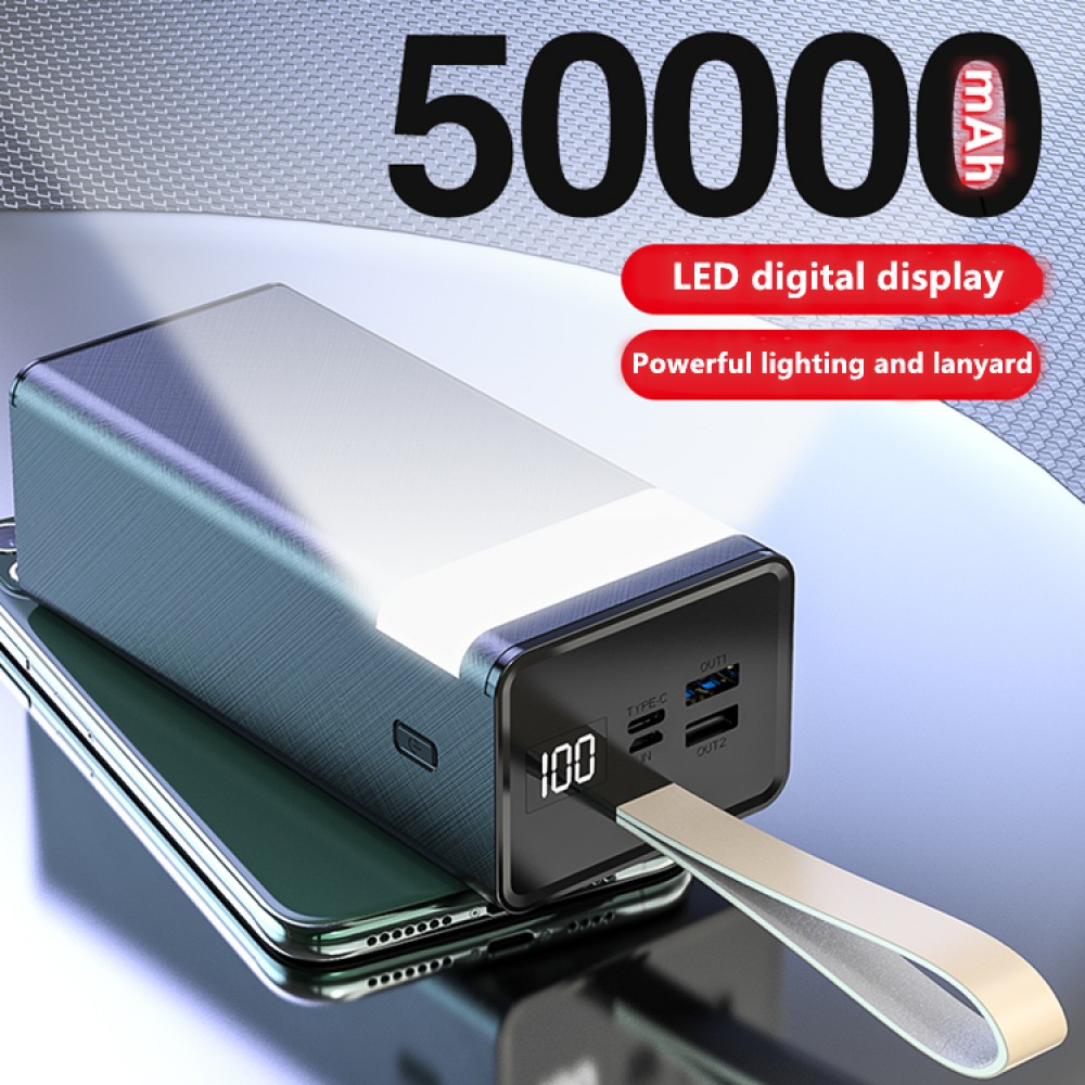 Luxuriöse Power Bank 50000mAh Fast Charging PD 22W LED Ultra