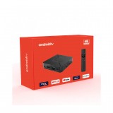 Smart mini Android TV Streaming Box Q5 HDMI 4K Ultra HD + télécommande et Miracast & Google Assist - Noir