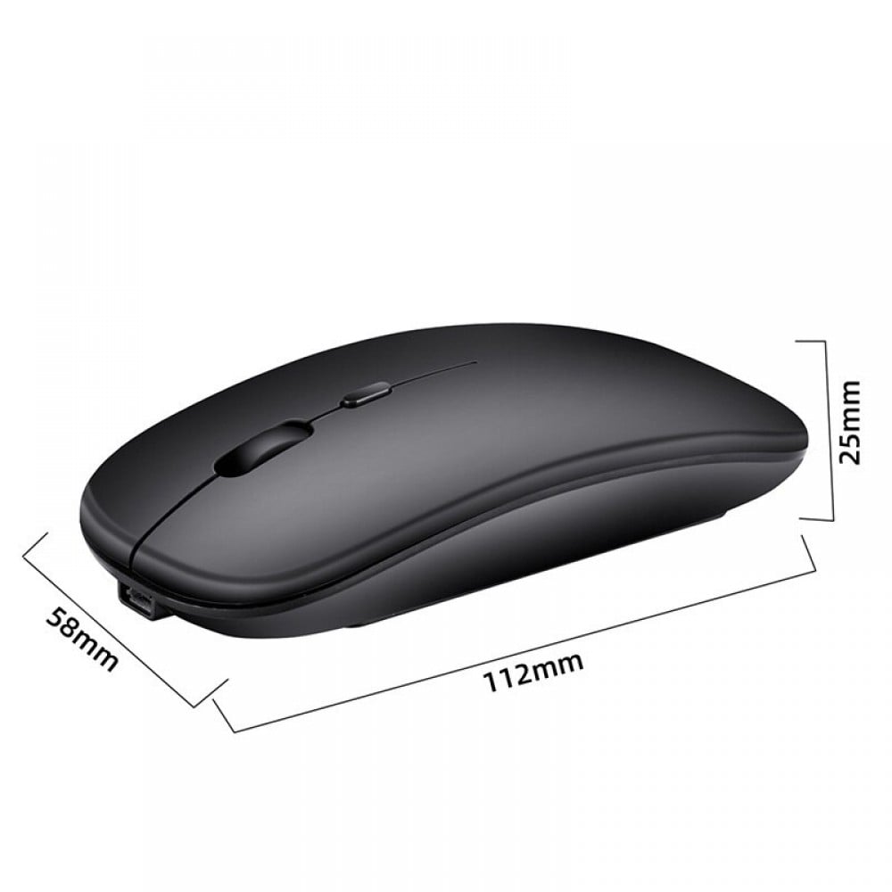 Mini souris Bluetooth sans fil silencieuse Inphic E5B 4000DPI 4 touches  pour bureau, couleur: noir +