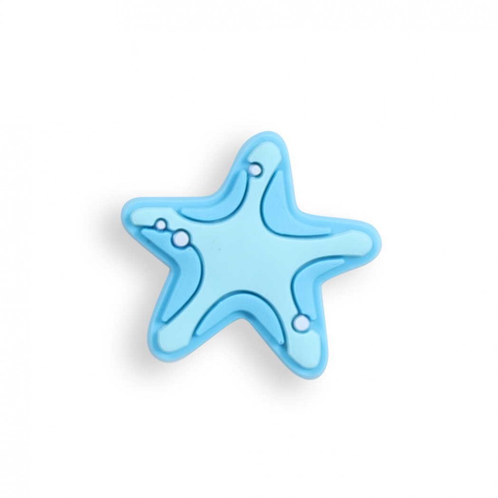 Charm bijou 3D pour coque avec trous style Crocs - Blue Star