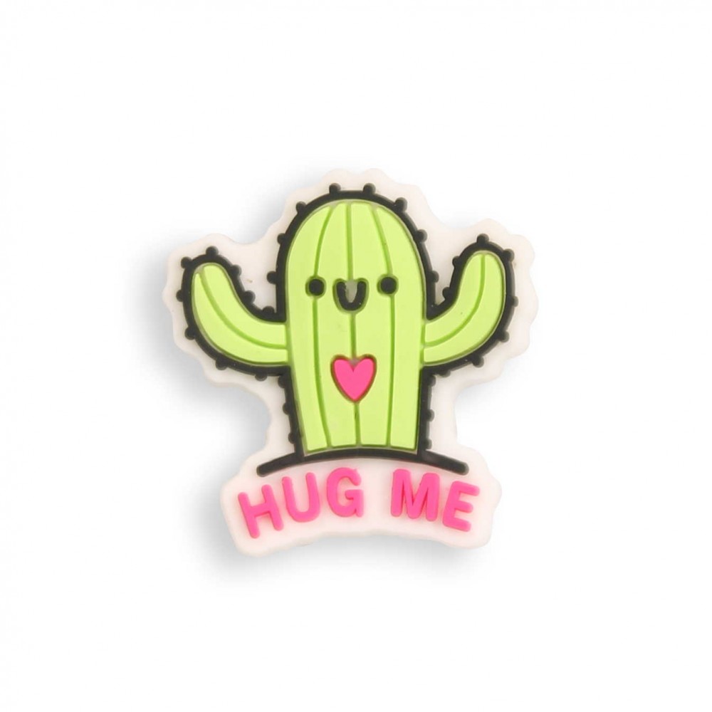 Charm bijou 3D pour coque avec trous style Crocs - Cactus Hug Me