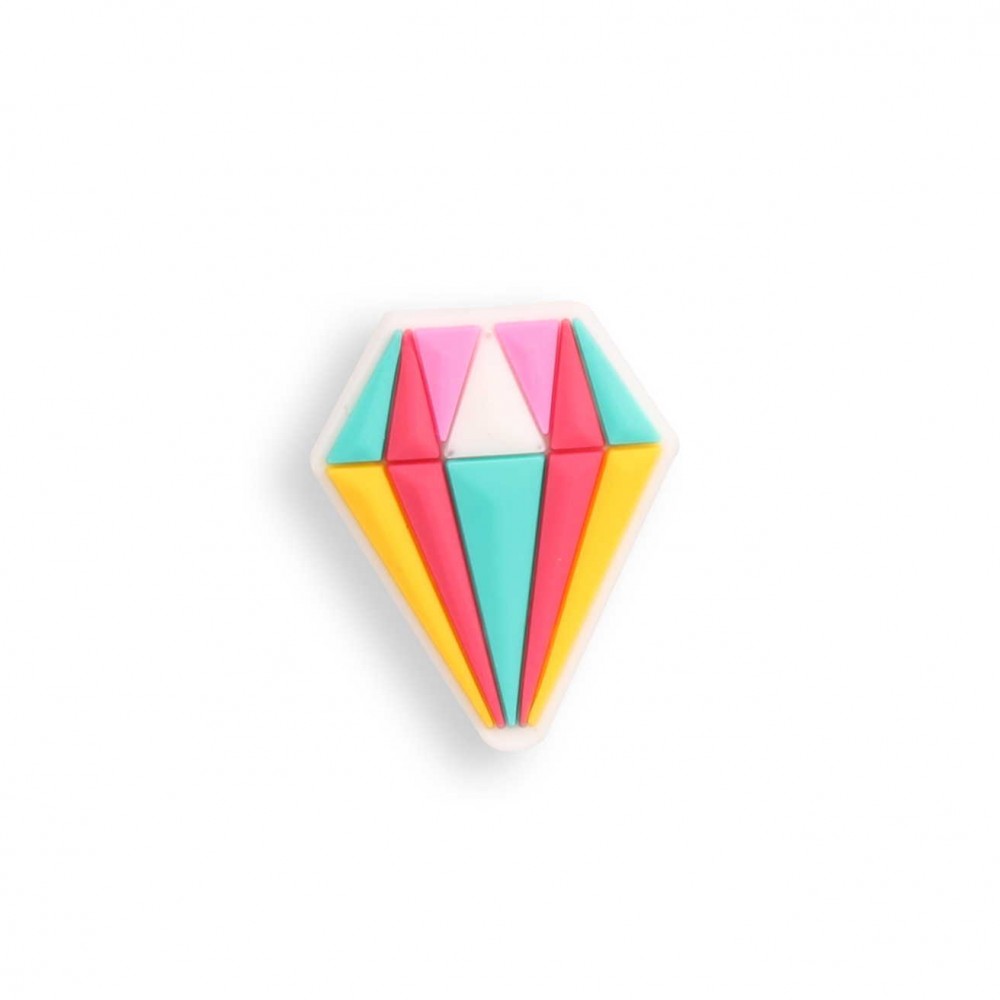 Charm bijou 3D pour coque avec trous style Crocs - Colorful Diamond