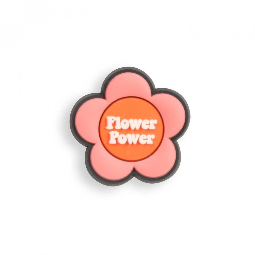 Charm bijou 3D pour coque avec trous style Crocs - Flower Power Flower
