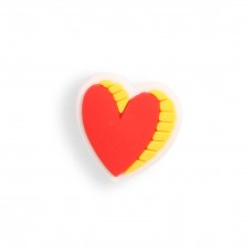 Charm bijou 3D pour coque avec trous style Crocs - Red Shiny Heart