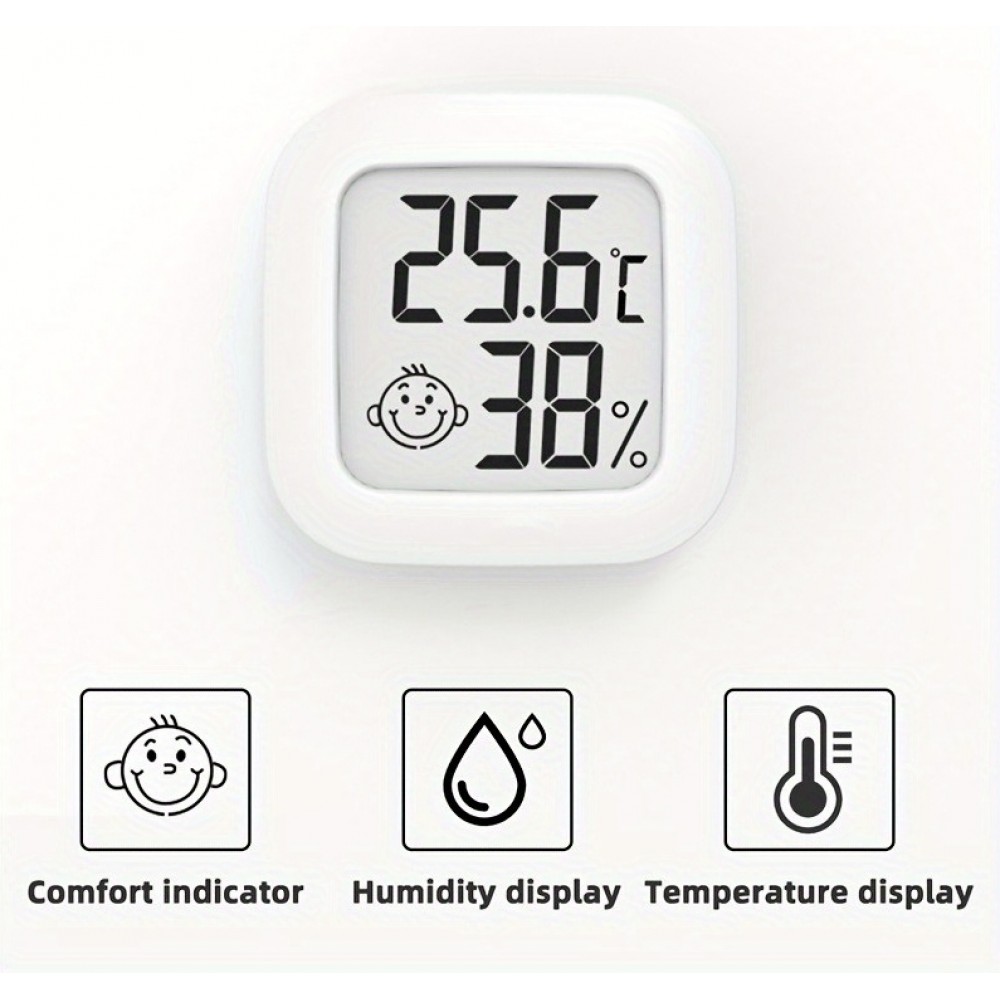 Thermomètre-hygromètre numérique mini LCD intelligent pour température et humidité