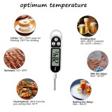 Thermomètre électronique pour viande et aliments avec affichage LCD - Blanc