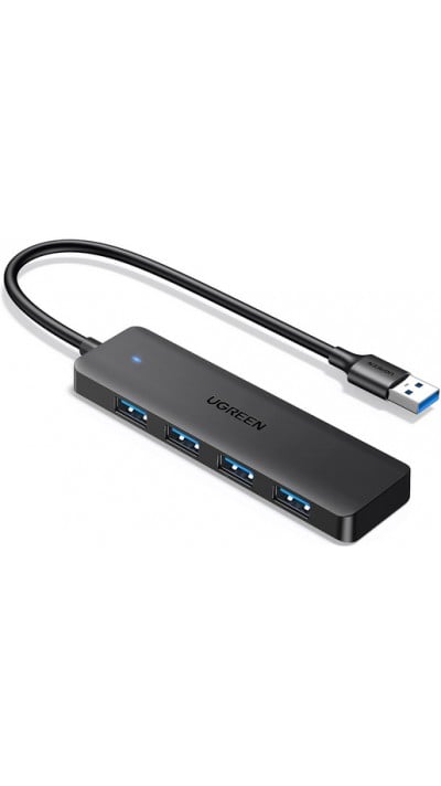 Ugreen Hub USB-A à 4 ports Multiport Highspeed 5Gbps extra plat 4x USB-A 3.0 plug and play - Noir
