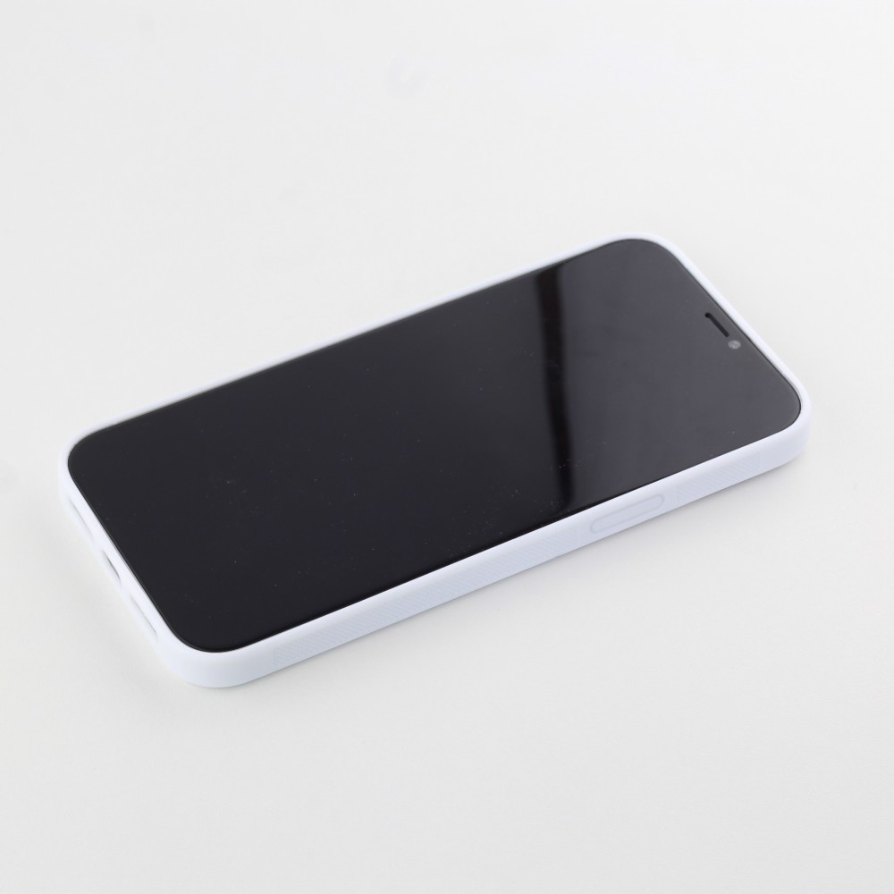 Coque iPhone 12 Pro Max - Silicone rigide blanc Maillot de football France 2022 personnalisable