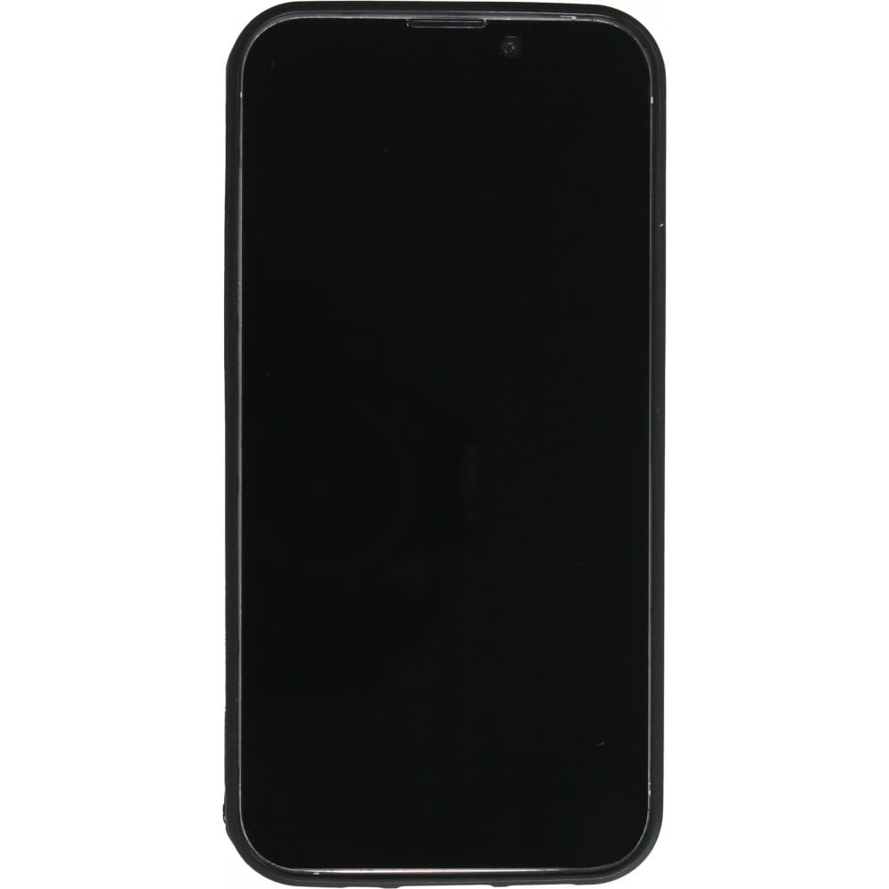 Coque iPhone 13 mini - Silicone rigide noir Summer 2023 palm tree vibe