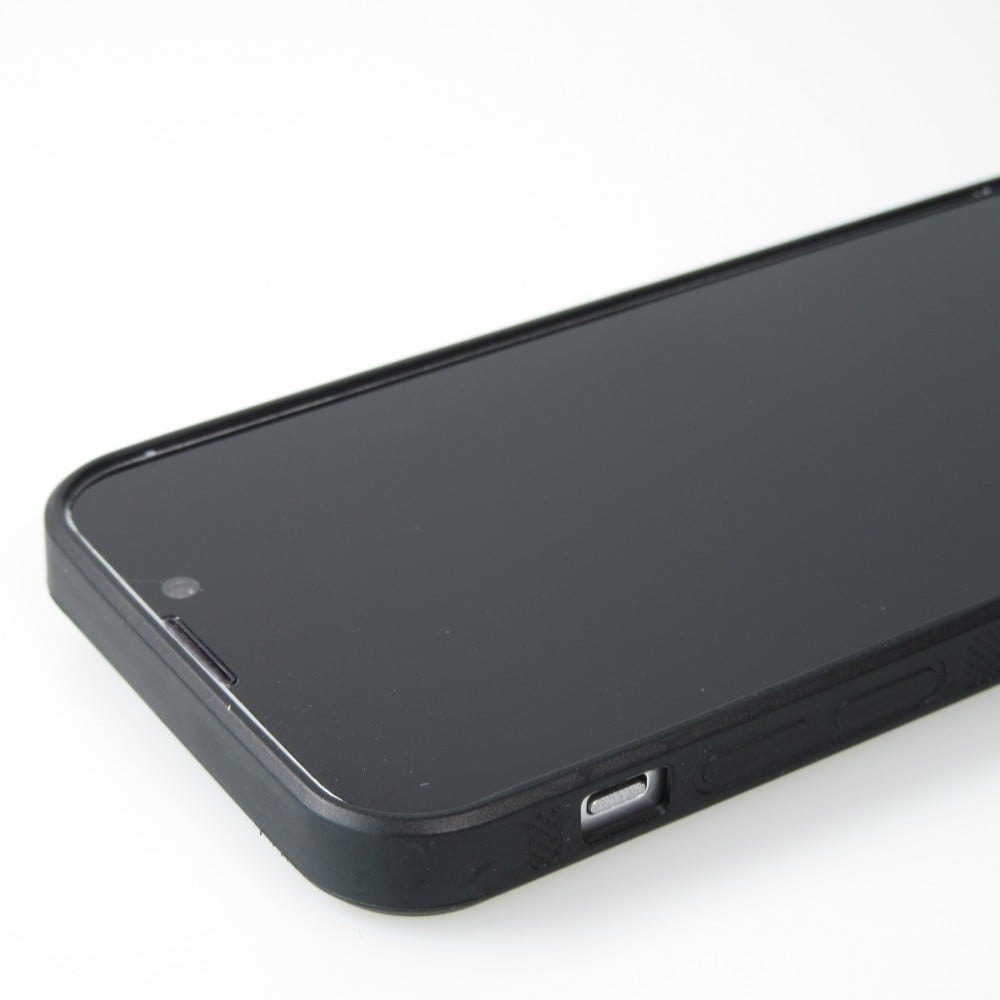 Hülle iPhone 13 mini - Silikon schwarz Abstract Triangles 