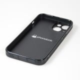 Coque iPhone 15 Plus - Silicone rigide noir Mont Neige Lumière