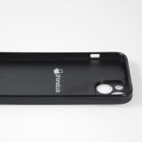 Coque iPhone 15 Plus - Silicone rigide noir Mont Neige Lumière