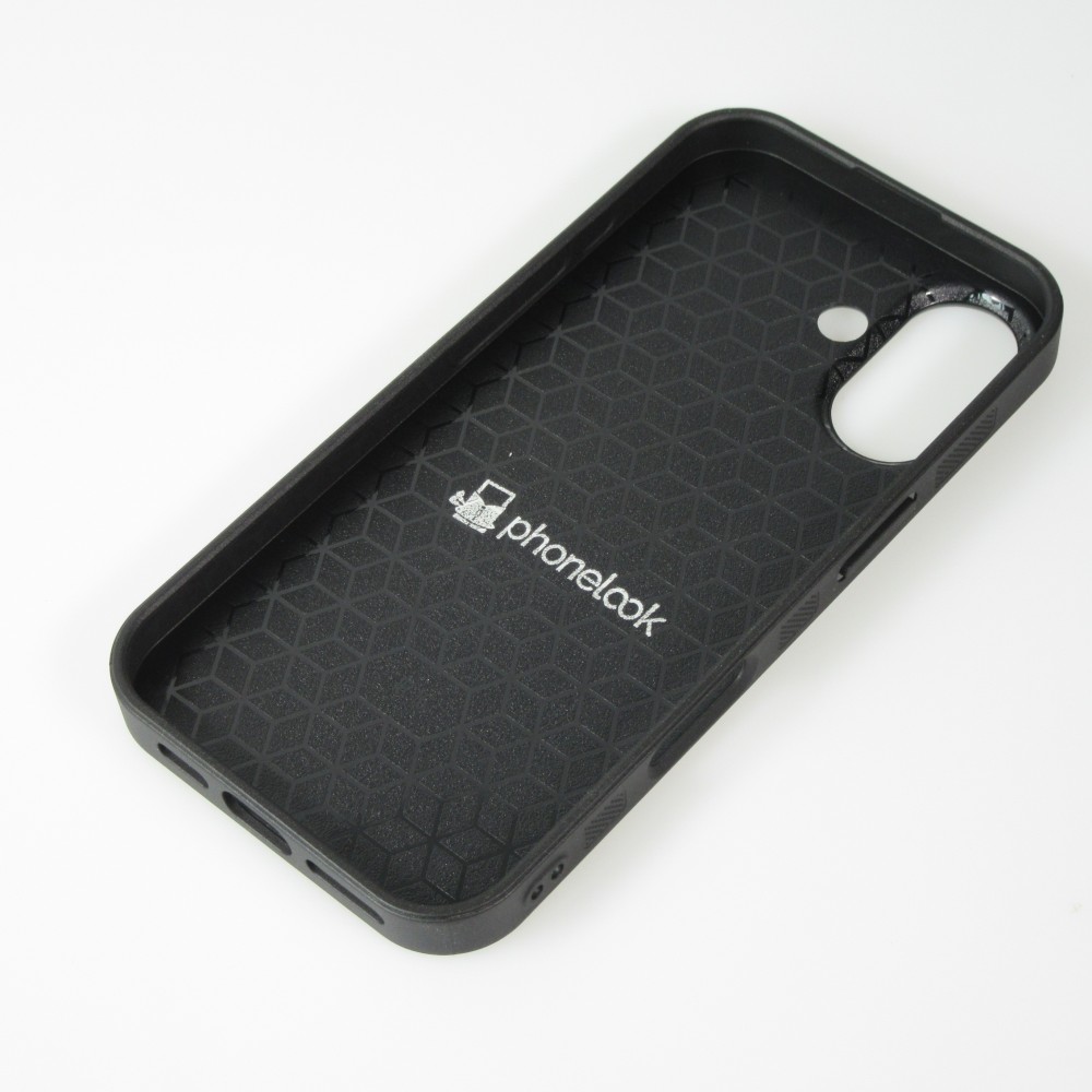 Coque iPhone 16 - Silicone rigide noir Broken Screen