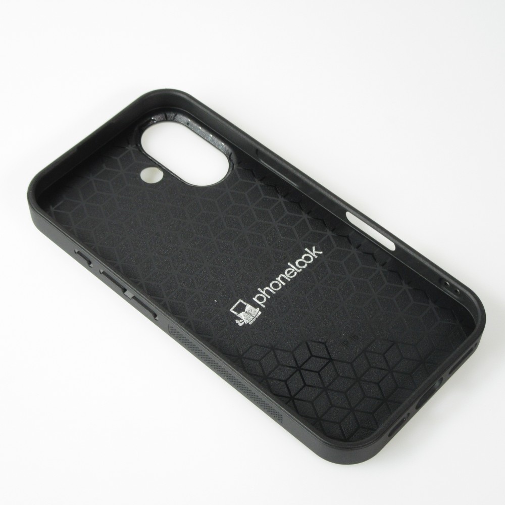 Coque iPhone 16 - Silicone rigide noir Broken Screen