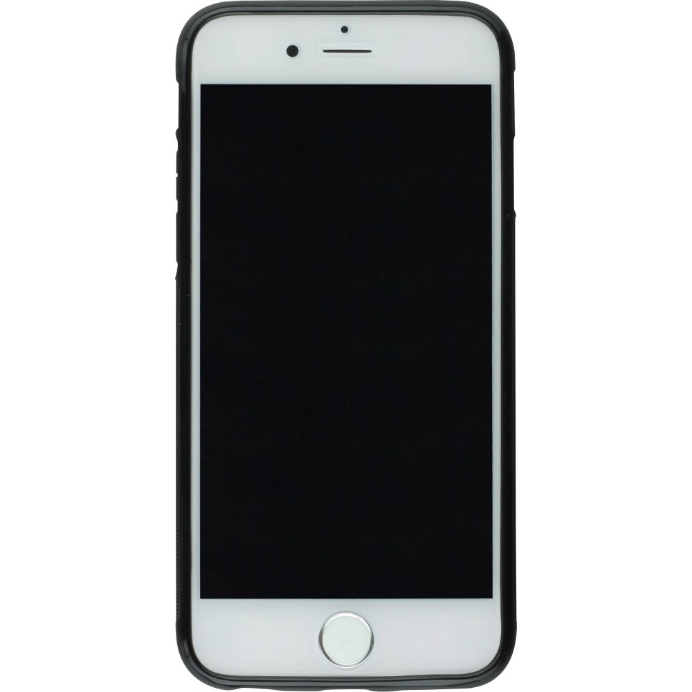 iPhone 6/6s Case Hülle - Silikon schwarz Oliv Marmor