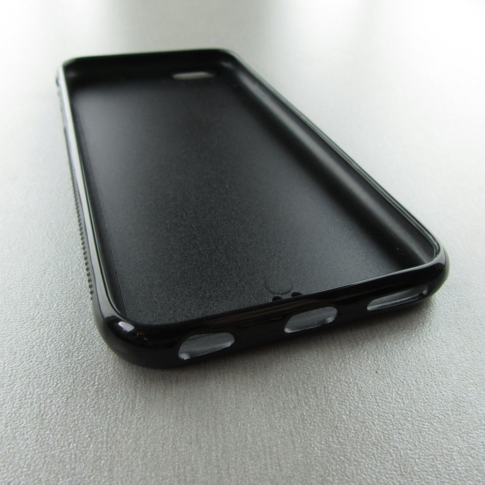 iPhone 6/6s Case Hülle - Silikon schwarz Oliv Marmor