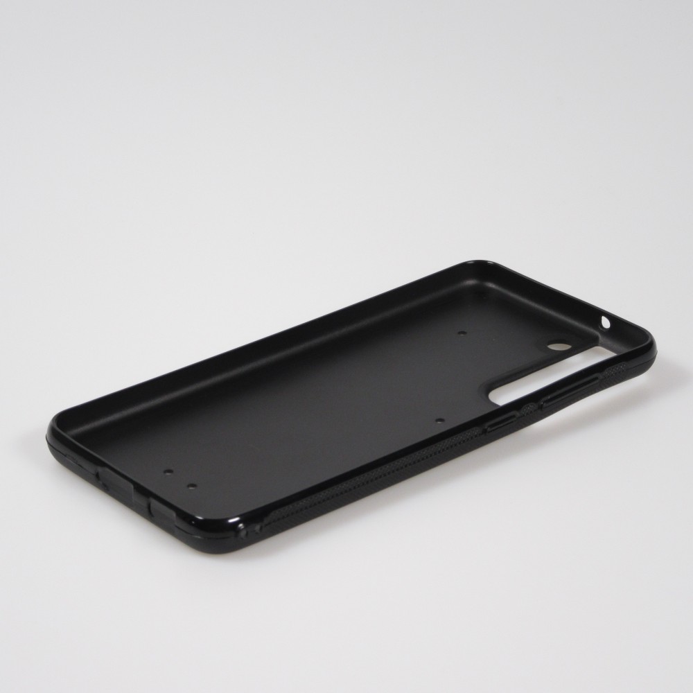 Samsung Galaxy S21 FE 5G Case Hülle - Silikon schwarz Frankreich Away personalisierbares Fussballtrikot