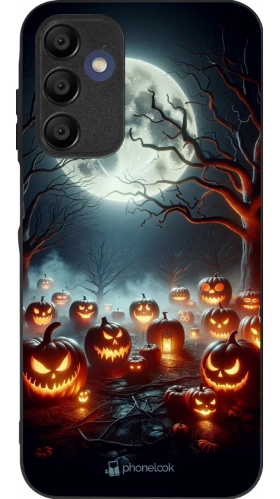 Coque Samsung Galaxy A16 - Silicone rigide noir Halloween 2024 Many Pumpkins