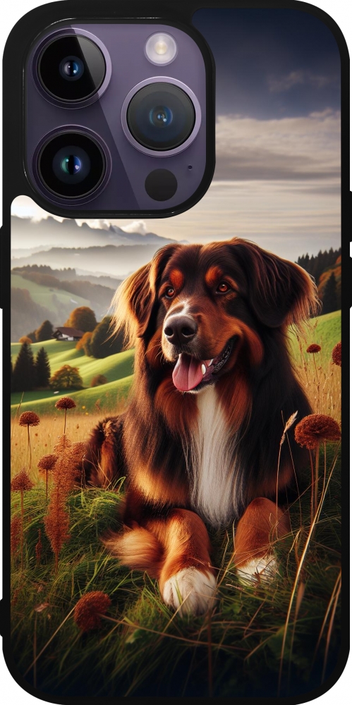 iPhone 15 Pro Case Cover – Silicone Black Dog Country Switzerland