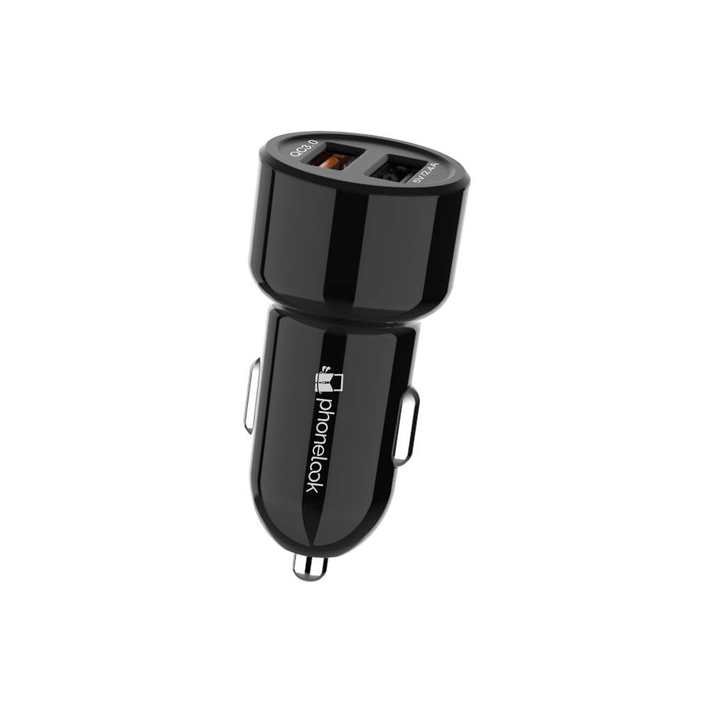30W universal Doppel-USB Auto Zigarettenanzünder Ladegerät Quick Charge 3.0  PhoneLook - Schwarz - Kaufen auf PhoneLook