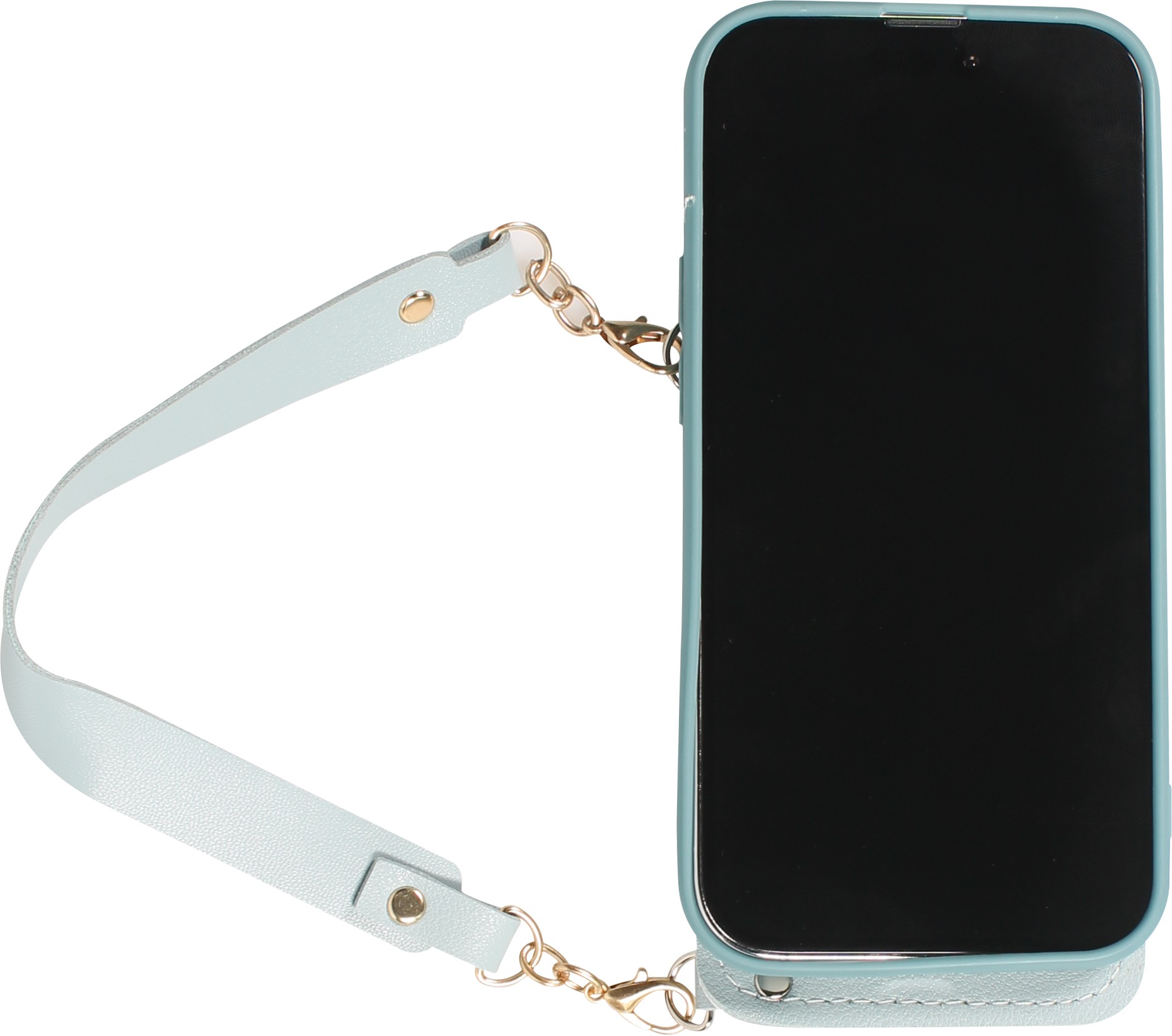 Coque iPhone 14 Pro - Silicone soft touch avec pochette à cartes ou argent  en cuir et lanière intégrée - Noir - Acheter sur PhoneLook