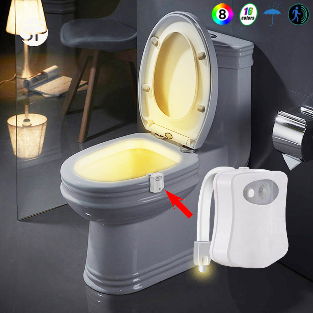 Eclairage led 8 couleurs à détecteur de mouvement pour cuvette WC