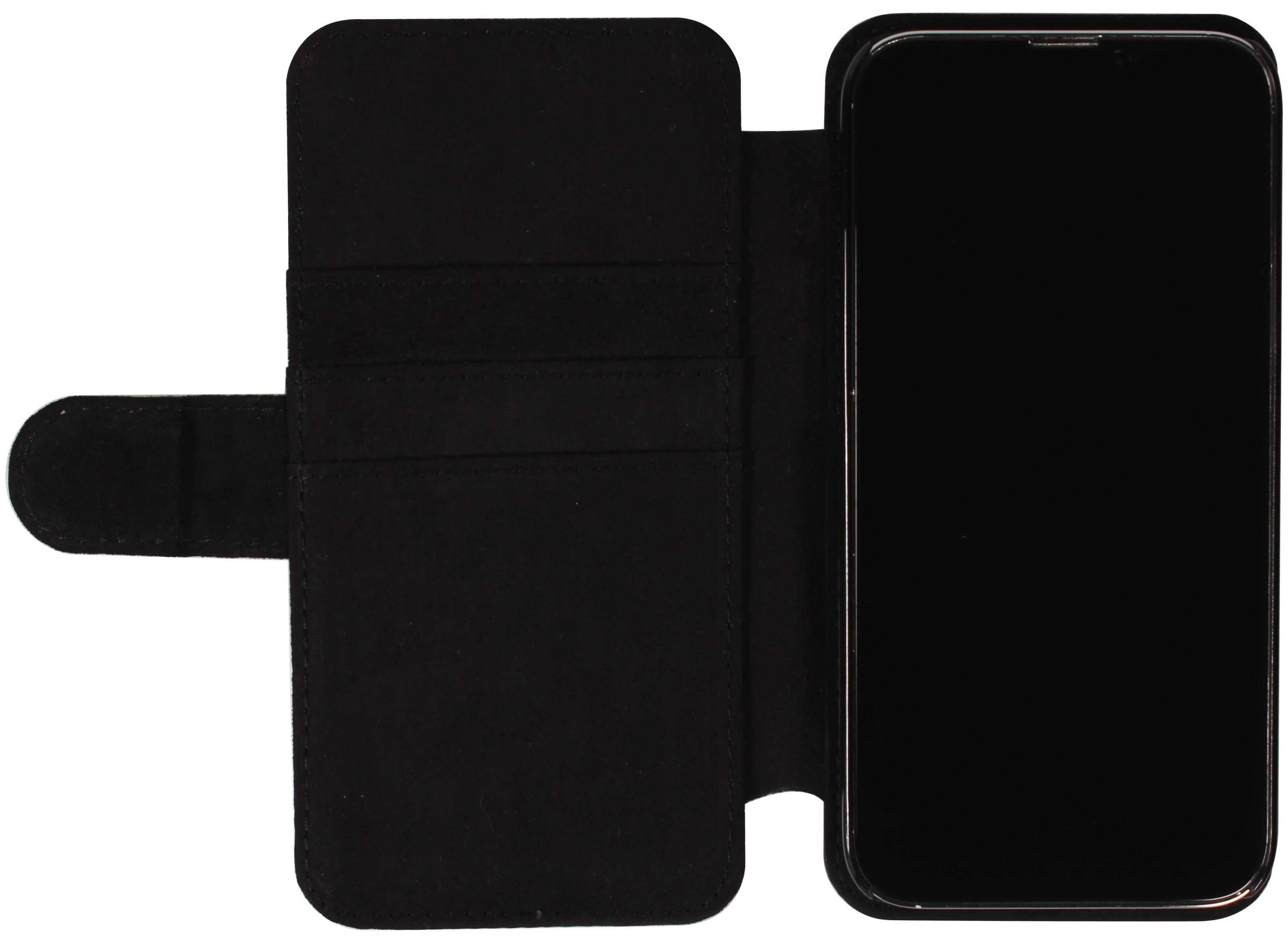 Hülle iPhone 12 Pro Max - Wallet schwarz Skull 02 - Kaufen auf PhoneLook